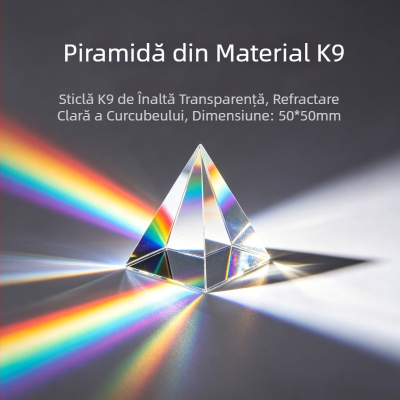 Kit optic pentru experimente științifice cu lentile concave și convexe, cuburi de cristal, sfere de lumină și prisme