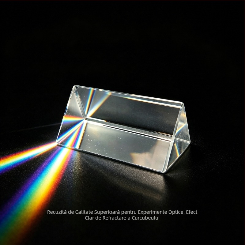 Kit optic pentru experimente științifice cu lentile concave și convexe, cuburi de cristal, sfere de lumină și prisme