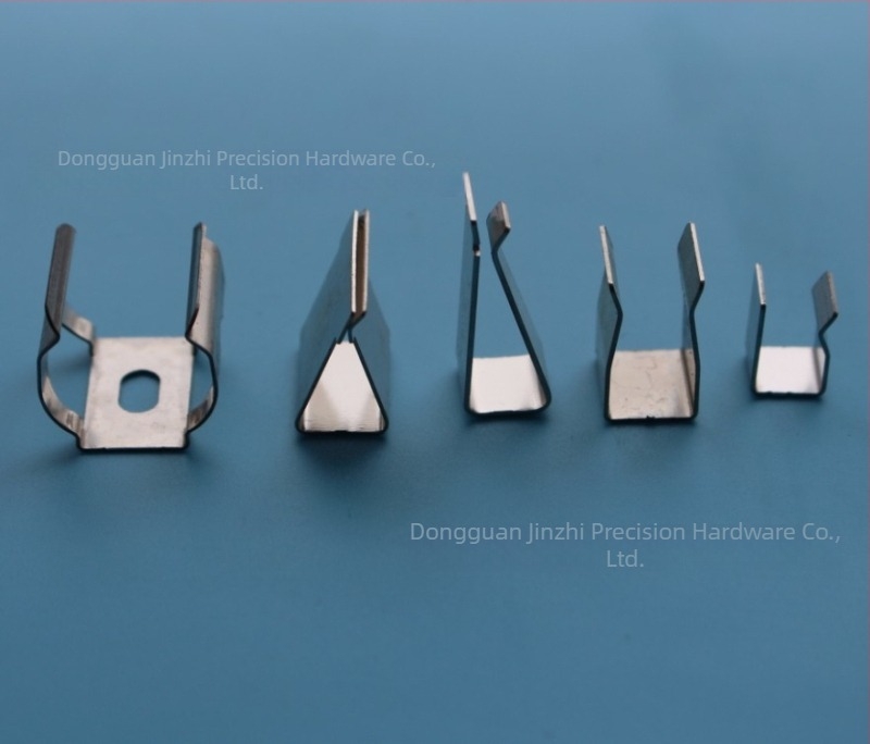 Foiță elastică din oțel mangan, clemă în formă de V, oțel inoxidabil 301, conector de fixare prin ștanțare pentru electronică