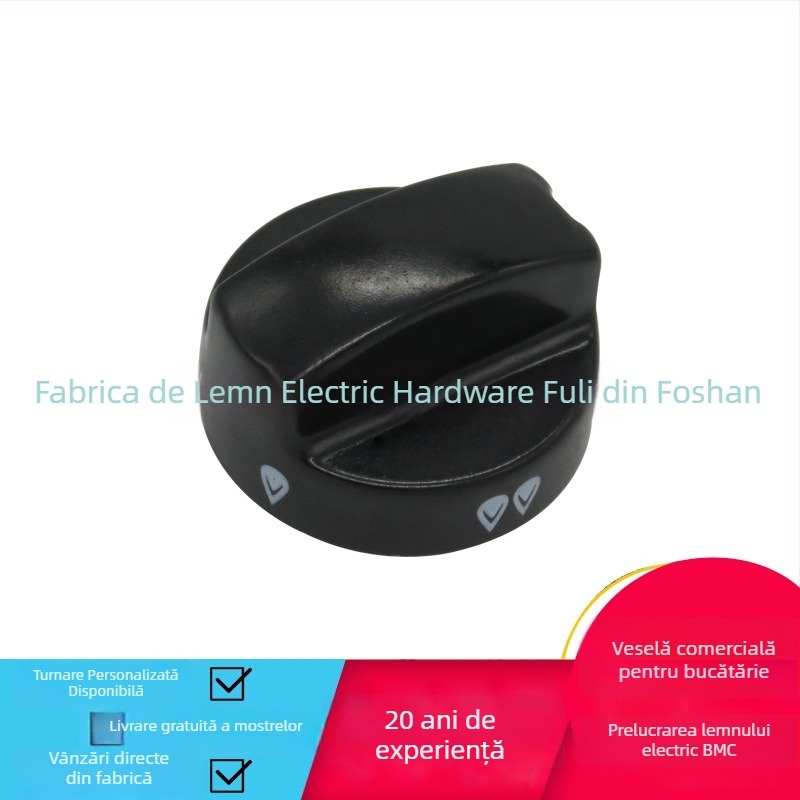 Buton din plastic roșu pentru grătar electric, personalizabil prin matriță