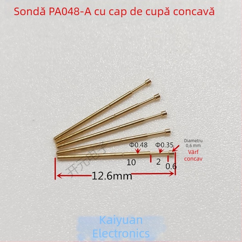 PA048-A Sondă: vârf cupă 0,48; sondă gură cupă 0,6; lungime 12 mm; pachet 100 buc