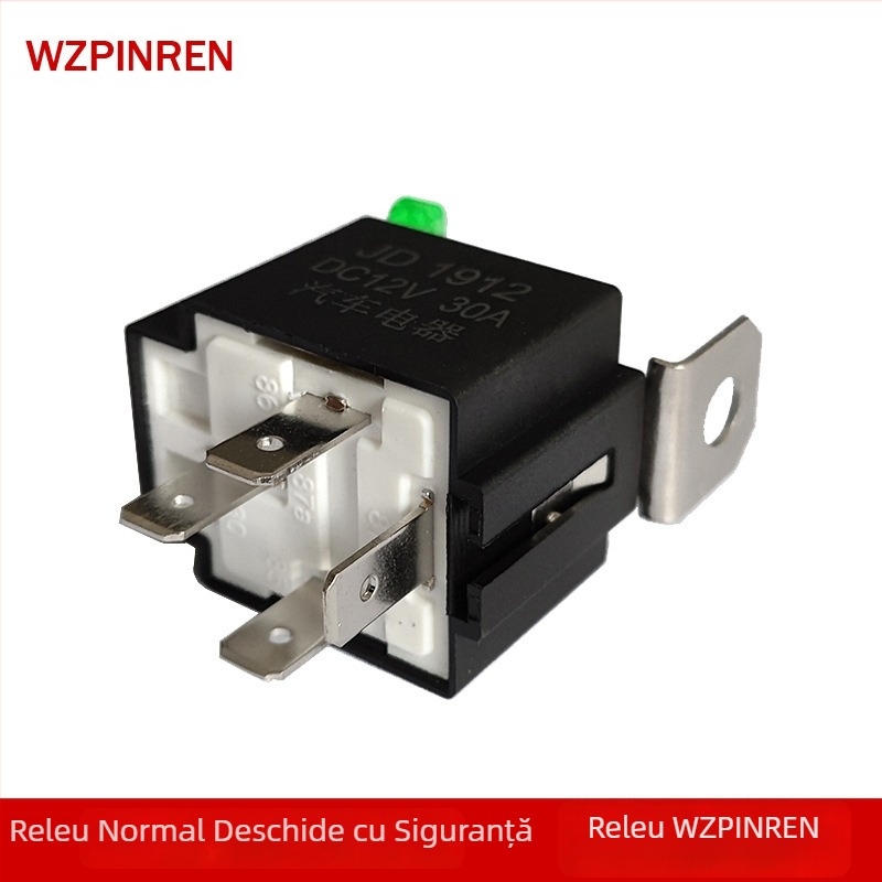 Wzpinren VFSA30DC12V releu auto - 12V 30A, 4 pini, cu siguranță