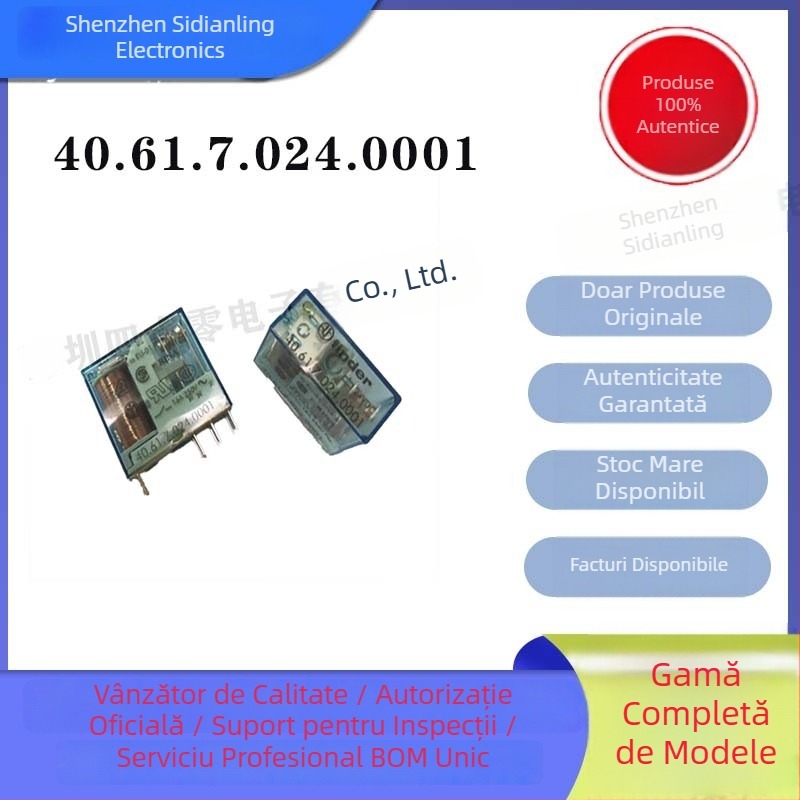 Releu de putere Fende 40.61.7.024.0001, 8 pini SPDT, 16A, bobină 24V DC