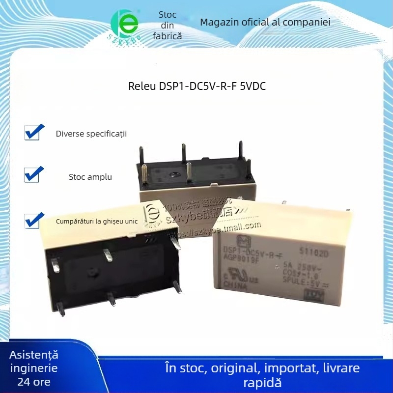 Releu electromecanic DSP1-DC5V-R-F, bobină 5/24V DC, 5A, 6 pini