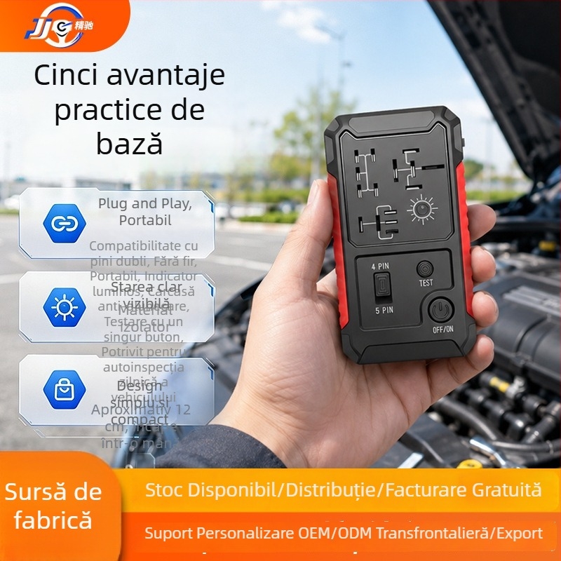 Detector relee auto USB, versiune 12V universal, sigur și stabil, baterie litiu portabilă, compatibil cu uneltele de service auto