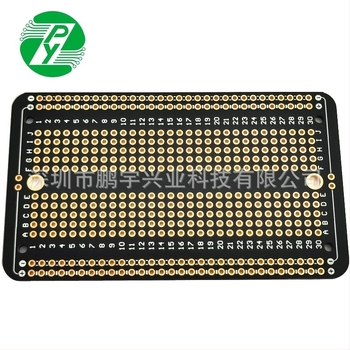 Placă universală de prototipare cu dublă față, placare cu aur, 88,9 x 52,1 mm, breadboard cu cinci găuri, placă neagră