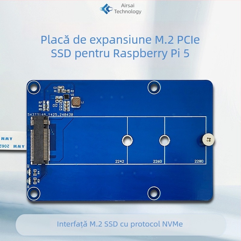 Raspberry Pi 5 PCIe M.2 NVMe SSD extensie