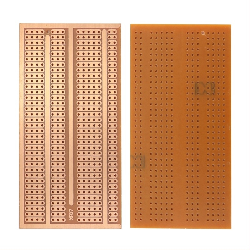 Perfboard 5x9.5 cm, placă cu cupru pe o singură parte pentru prototipare