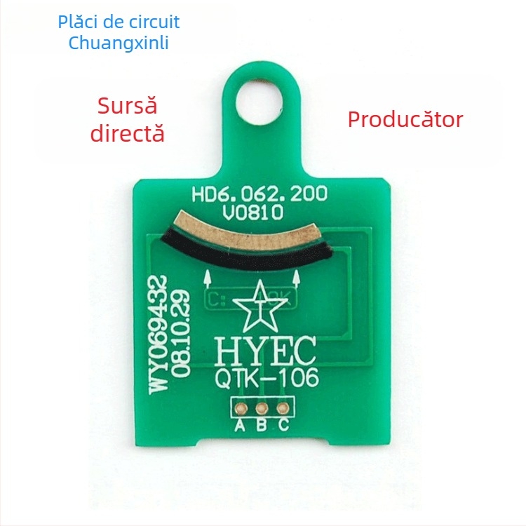PCB FR-4 cu două straturi, rezistor din film de carbon și foaie termistor, proces carbon în ulei, placă ignifugă