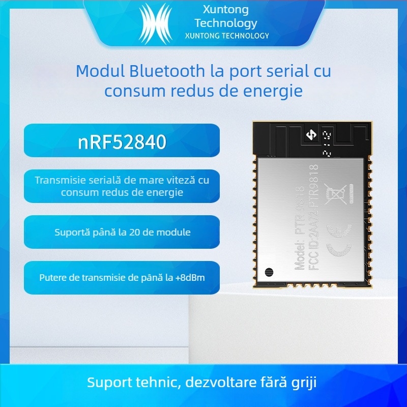 Modul Bluetooth nRF52840 PTR9818 – UART Master-Slave, transmisie transparentă pentru IoT