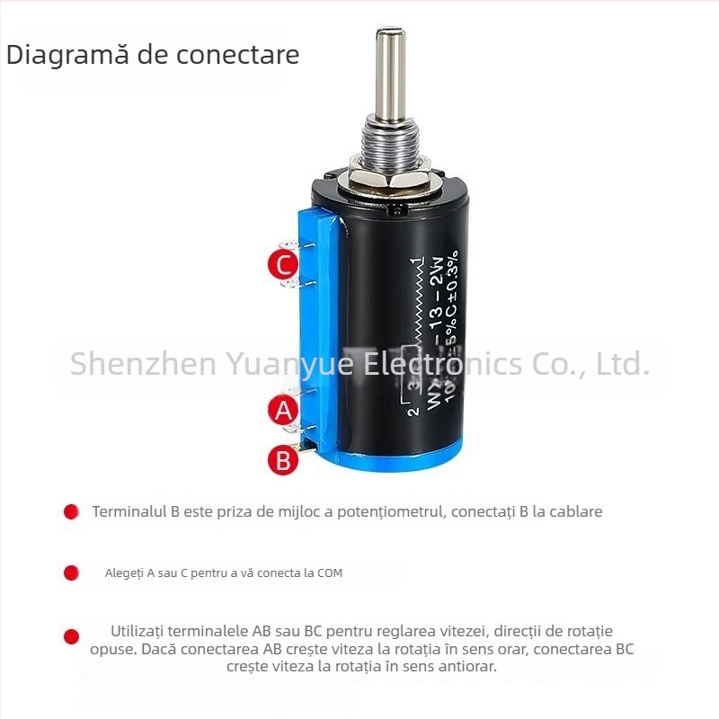 WXD3-13-1W 4.7K 10K Potențiometru Multi-rotativ de precizie 100R/200R/470R/1K/2K/3.3K