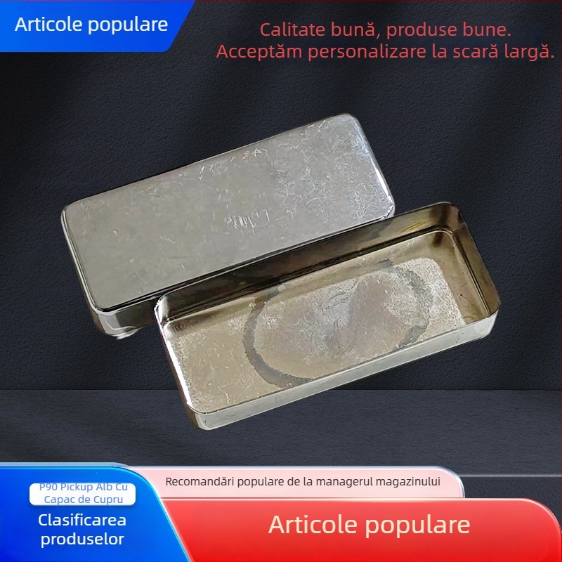 Pickup P90 pentru chitară electrică, capac din cupru alb