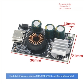 Modul de încărcare wireless pentru mașină cu PD3.0 PPS QC4+ pentru Apple, Samsung și Xiaomi – retrofit DIY