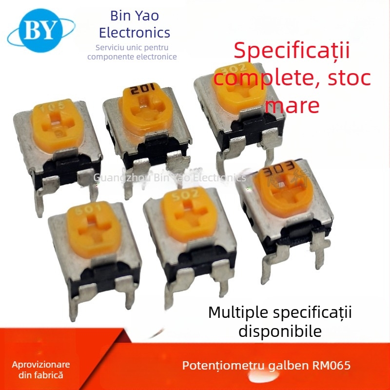 RM065 Orizontal Potențiometru reglabil galben 1K/2K/10K/100R 500R Ω 102/103/104