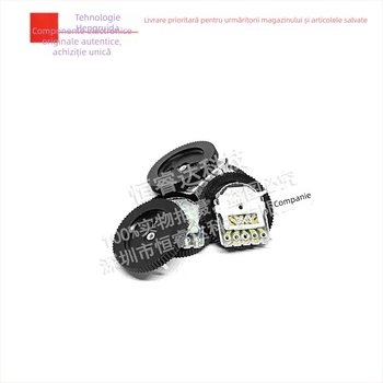 Potenciometru dual cu ax 14×1 mm, B102 1K, cu întrerupător, potențiometru cu angrenaj pentru reglaj