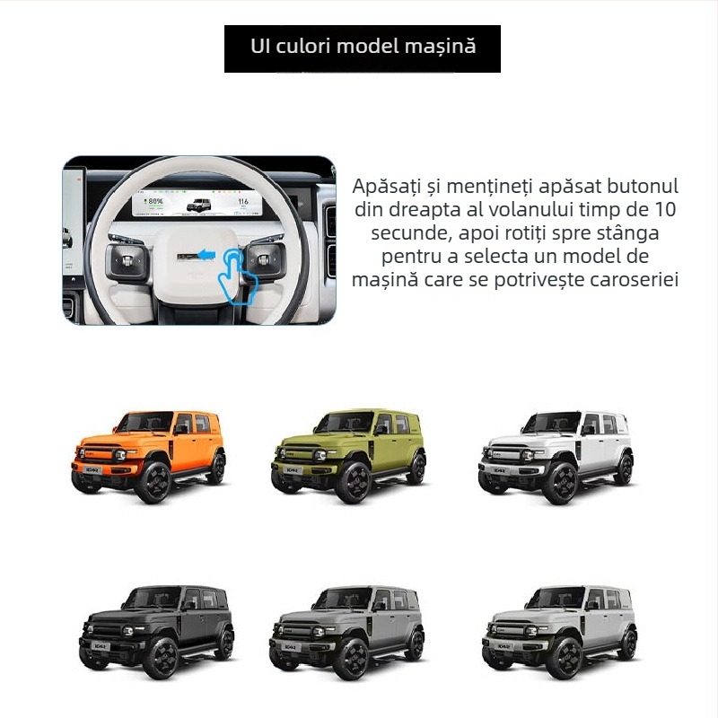 Display LCD bord V23 pentru iCAR, potrivit pentru volan pe dreapta, 11.26 inch, 1920x720, sticlă laminată complet