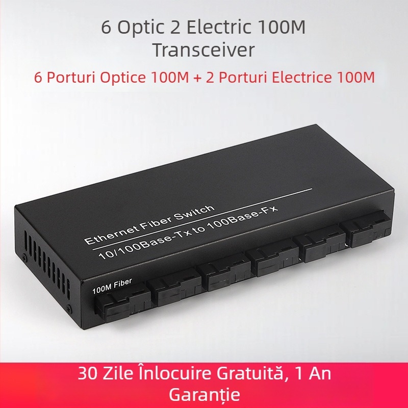 Transceiver optoelectronic pentru supraveghere video, fibră monomod, interfață SC, 1310 nm, 100 Mbps
