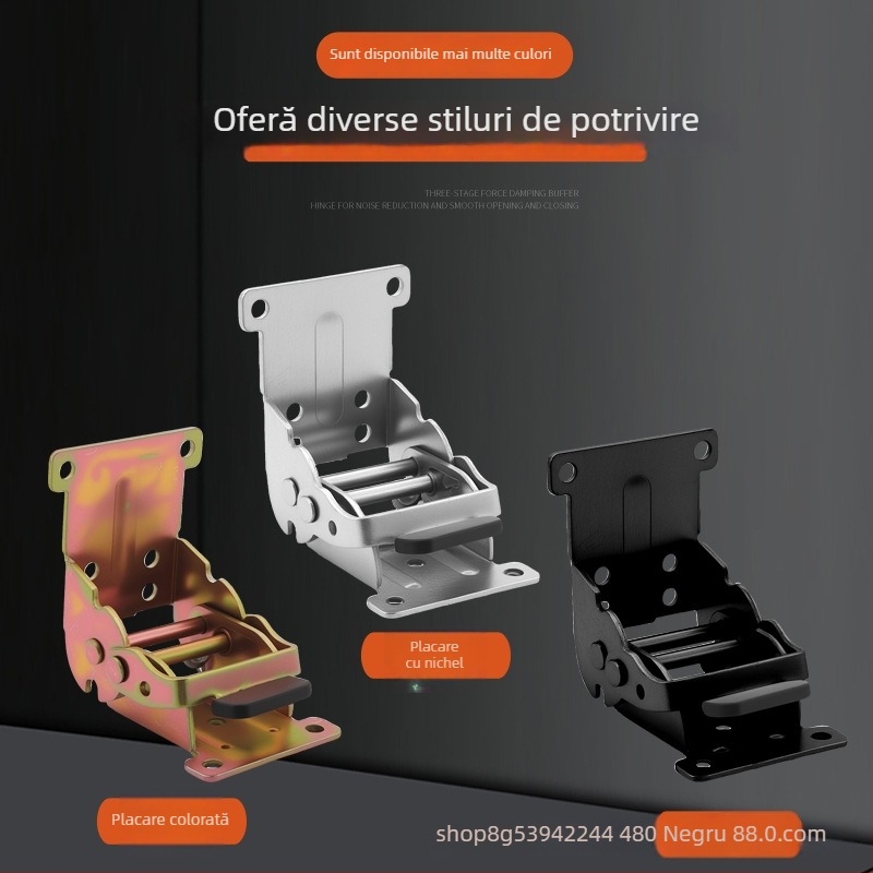 Balama pliabilă auto-blocantă la 90°, conector pentru piciorul mesei, accesorii hardware pentru masă de cafea, 180° unghi drept