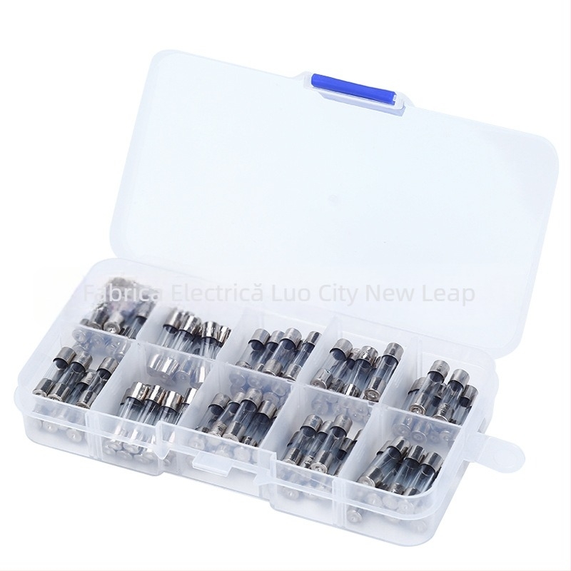 Set de 100 siguranțe din sticlă 5×20 mm și țevi ceramice de siguranță 6×30 mm pentru protecția curentului