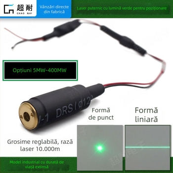 Modul laser cu linie verde pentru uz industrial, proiecție de linie subțire și laser punctual pentru scenă