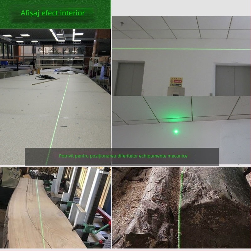 Modul laser cu linie verde pentru uz industrial, proiecție de linie subțire și laser punctual pentru scenă