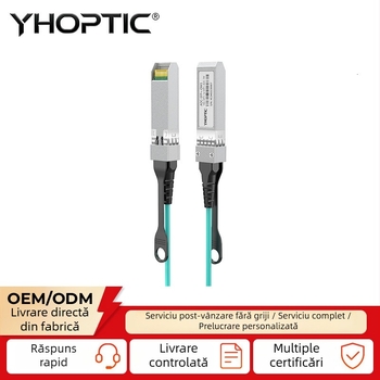 Cablu optic activ 10G SFP+ AOC, compatibil cu NIC Intel și switch-uri, cablu 10G pentru stacking