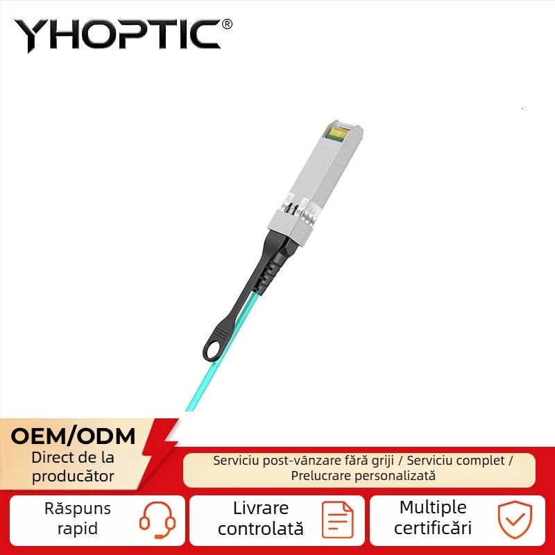 Cablu optic activ 10G SFP+ AOC, compatibil cu NIC Intel și switch-uri, cablu 10G pentru stacking