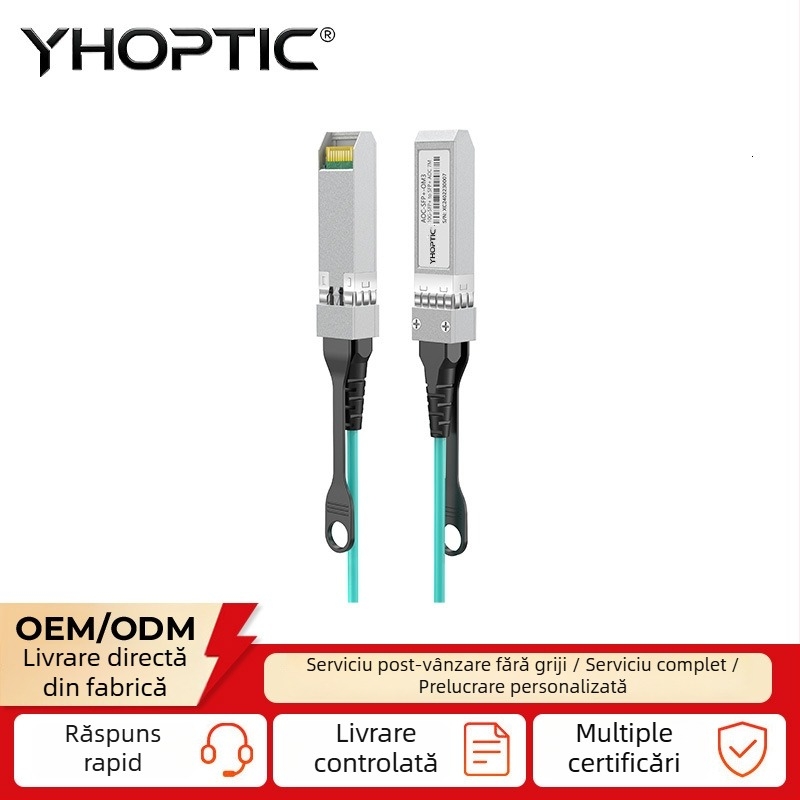 Cablu optic activ 10G SFP+ AOC, compatibil cu NIC Intel și switch-uri, cablu 10G pentru stacking