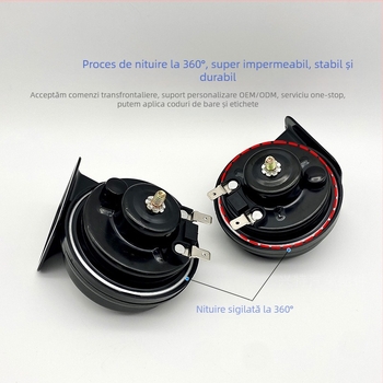 GA008 Hornă electrică 12V pentru mașini și motociclete – impermeabil, ton înalt