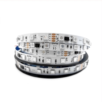 TM1934 bandă LED RGB 5050, 12V, autoadezivă, exterior, impermeabilă, iluminare programabilă