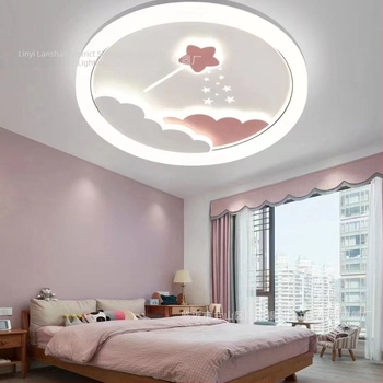 Lampa de plafon pentru camera copiilor cu tema norilor, LED modern minimalist, protecție pentru ochi, pentru fete și băieți, cameră de prințesă
