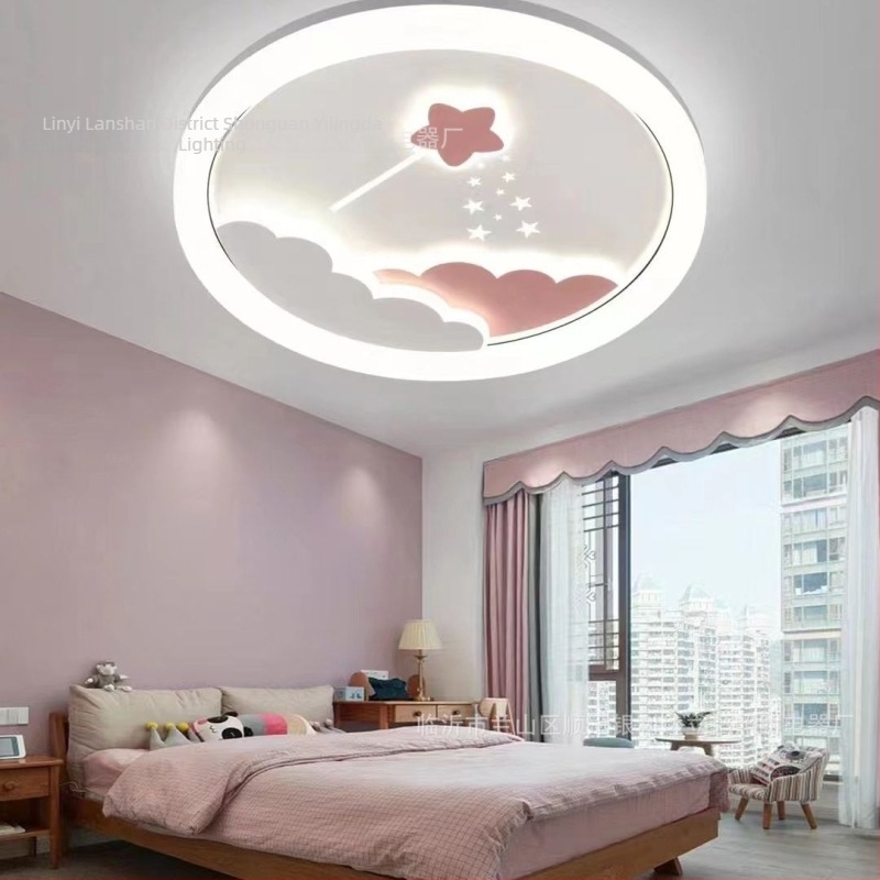 Lampa de plafon pentru camera copiilor cu tema norilor, LED modern minimalist, protecție pentru ochi, pentru fete și băieți, cameră de prințesă