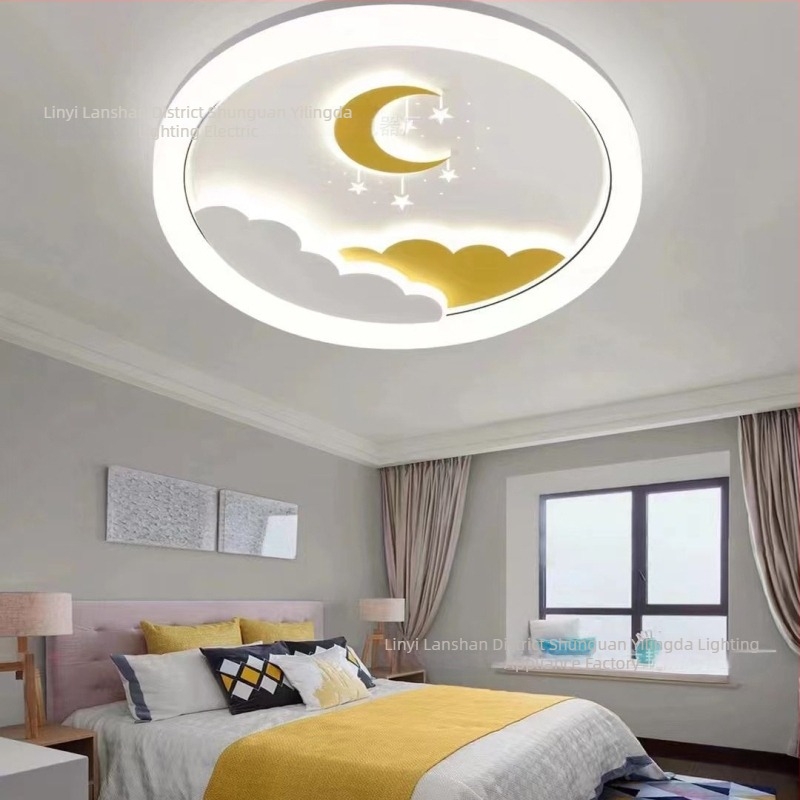Lampa de plafon pentru camera copiilor cu tema norilor, LED modern minimalist, protecție pentru ochi, pentru fete și băieți, cameră de prințesă