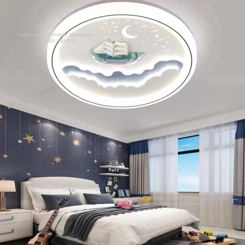 Lampa de plafon pentru camera copiilor cu tema norilor, LED modern minimalist, protecție pentru ochi, pentru fete și băieți, cameră de prințesă