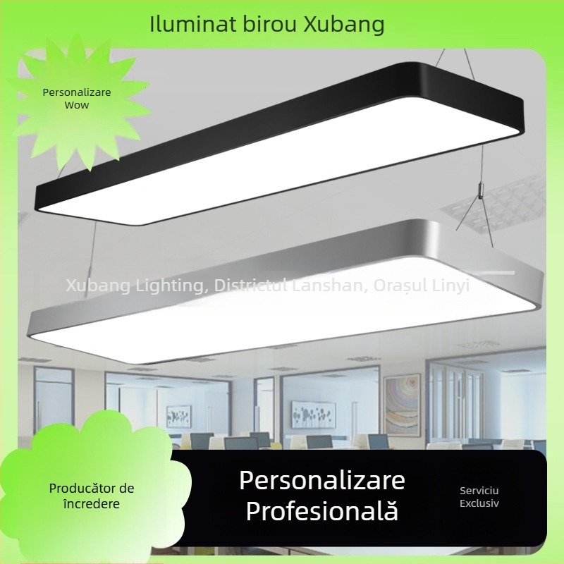 LED bandă liniară – lampă suspendată pentru birou, ultra-luminantă pentru saloane de coafură, săli de clasă comerciale și studiouri de streaming