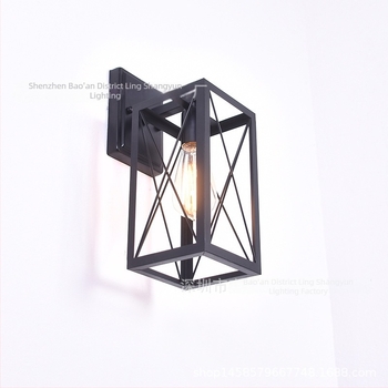Lampa de perete în stil industrial retro, cu abajur metalic și LED, potrivită pentru dormitor, living sau hol
