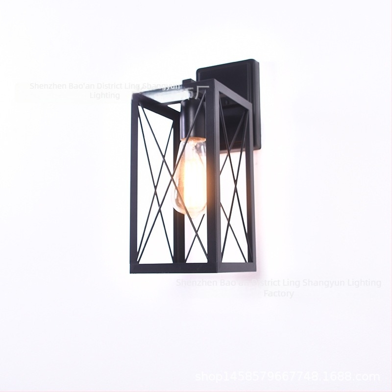 Lampa de perete în stil industrial retro, cu abajur metalic și LED, potrivită pentru dormitor, living sau hol