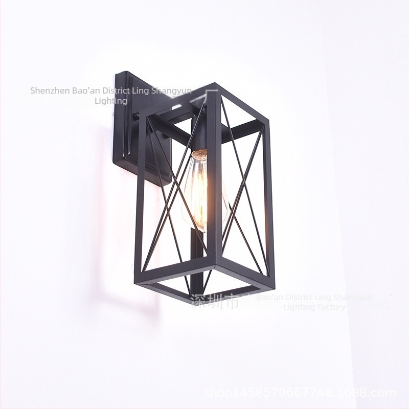 Lampa de perete în stil industrial retro, cu abajur metalic și LED, potrivită pentru dormitor, living sau hol