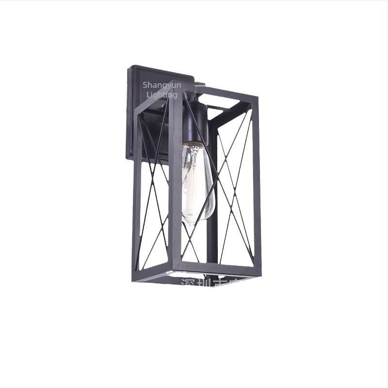Lampa de perete în stil industrial retro, cu abajur metalic și LED, potrivită pentru dormitor, living sau hol