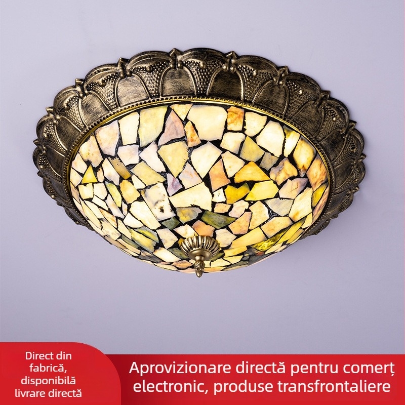 Lampa de plafon în stil country american, retro, minimalistă, rustică, pentru dormitor, living, dining, cafenea, hol