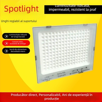 Proiector LED impermeabil, ultra-luminos, pentru exterior, șantiere și fabrici