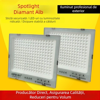 Proiector LED impermeabil, ultra-luminos, pentru exterior, șantiere și fabrici
