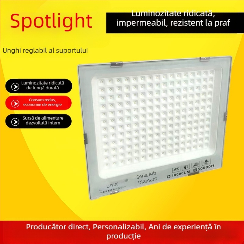 Proiector LED impermeabil, ultra-luminos, pentru exterior, șantiere și fabrici