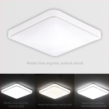 Lampa de plafon LED – stil minimalist modern, dreptunghiulară, pentru living, dormitor, birou, balcon și bucătărie