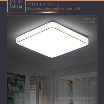 Lampa de plafon LED – stil minimalist modern, dreptunghiulară, pentru living, dormitor, birou, balcon și bucătărie