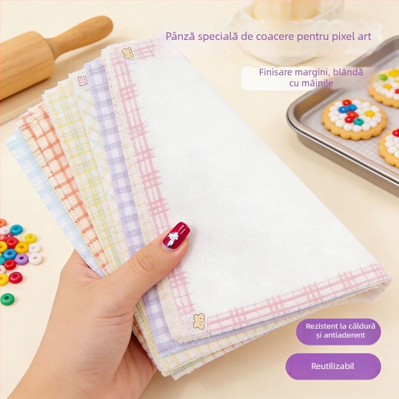 Țesătură de călcat mată, semi-transparentă, pentru înfășurarea marginilor, ajutor DIY la temperatură înaltă, hârtie de călcat reutilizabilă pentru proiecte cu mărgele