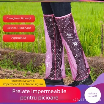 Manșete impermeabile prelungite pentru adulți – echipament pentru plimbări în aer liber, cu geacă de ploaie