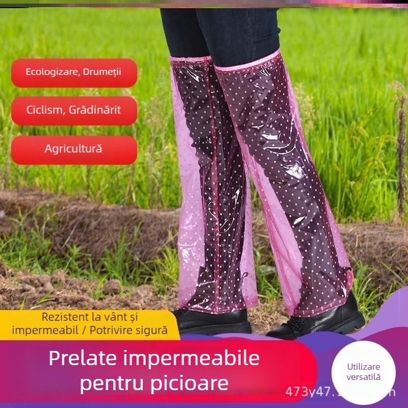 Manșete impermeabile prelungite pentru adulți – echipament pentru plimbări în aer liber, cu geacă de ploaie