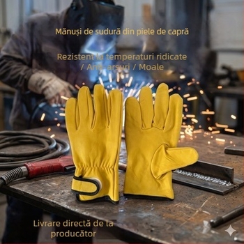 Mănuși pentru sudură cu arc și TIG, respirabile, rezistente la uzură, izolație termică, protecție împotriva arsurilor