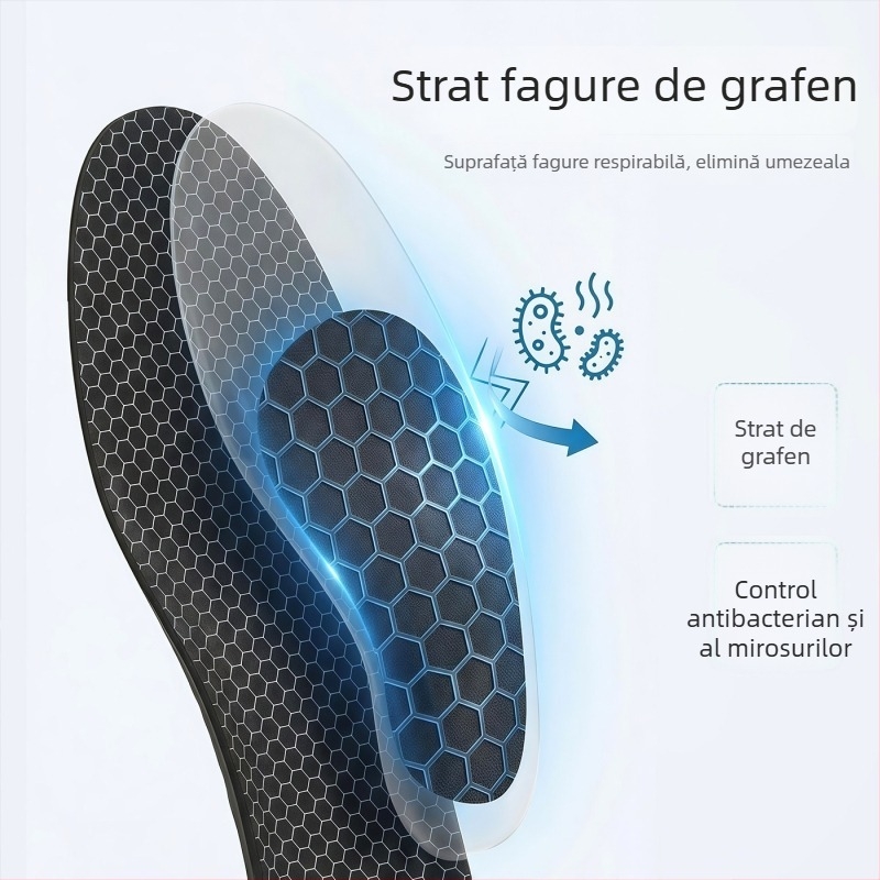 Tălpi cu sprijin pentru arc și grafen pentru încălțăminte sport, pentru arc, senzație de plutire, anti miros, înaltă elasticitate, absorbție a șocurilor, respirabile, absorbante de transpirație